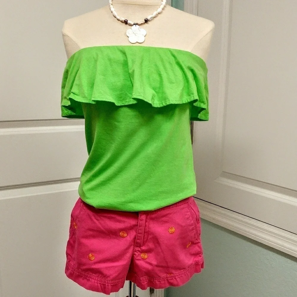 Lilly Pulitzer Embroidered Sun Shorts 0
